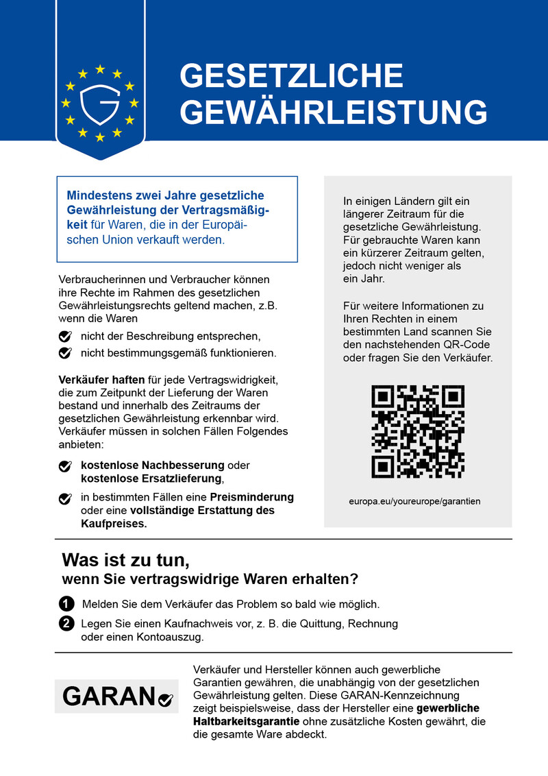 Gesetzliches Gewährleistungslabel